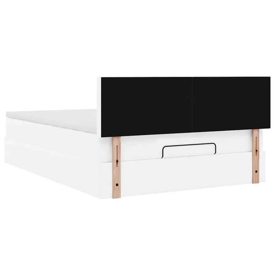 Lit ottoman avec matelas & LED blanc pur 140x190cm similicuir - 10