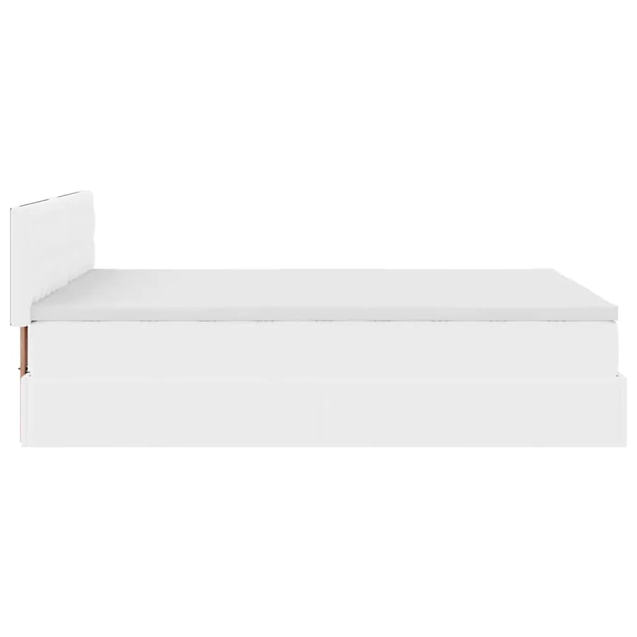 Lit ottoman avec matelas & LED blanc pur 140x190cm similicuir - 9