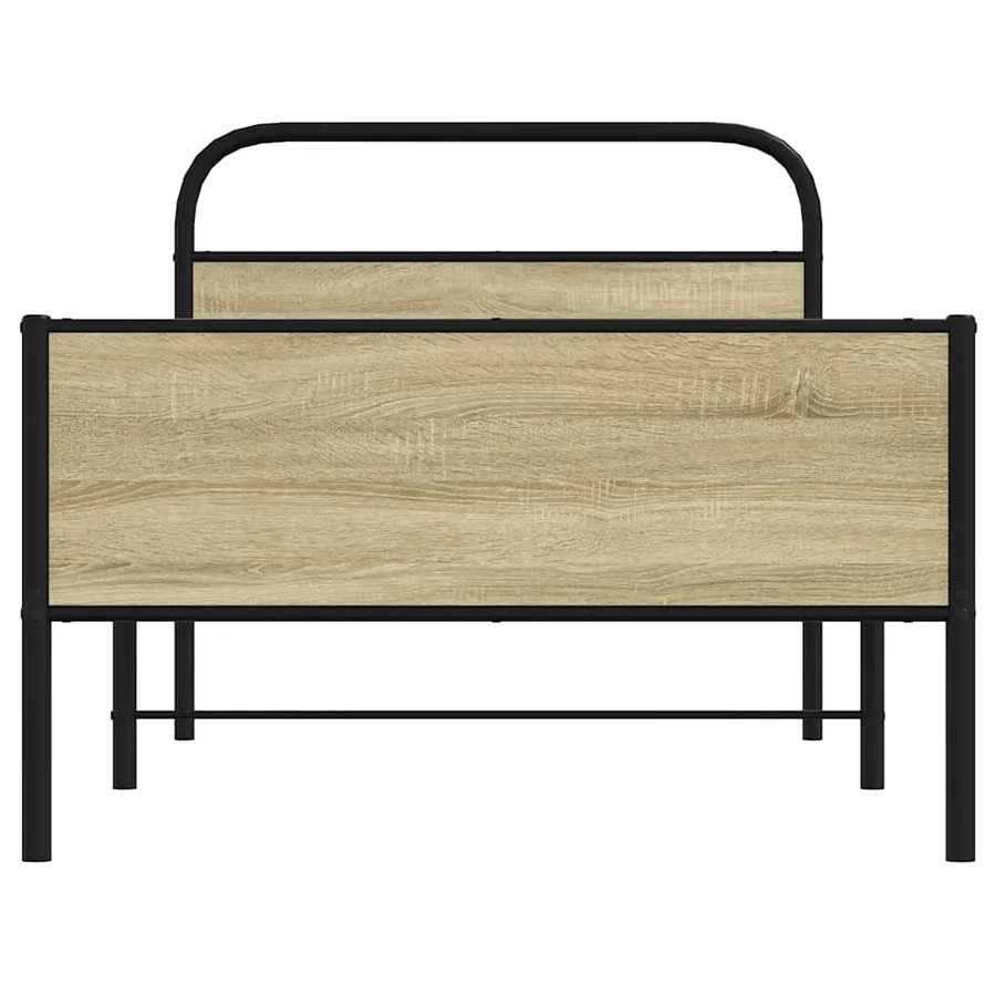 Cadre de lit sans matelas 100x200 cm chêne sonoma - 5