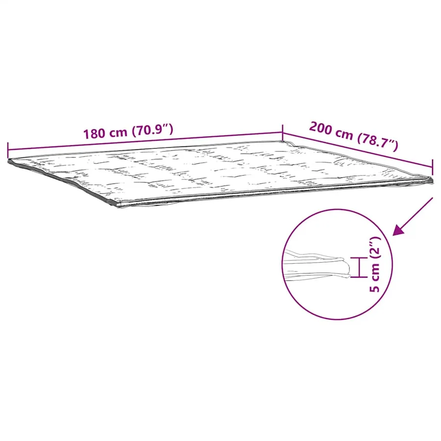Protège-matelas blanc 180x200 cm - 7