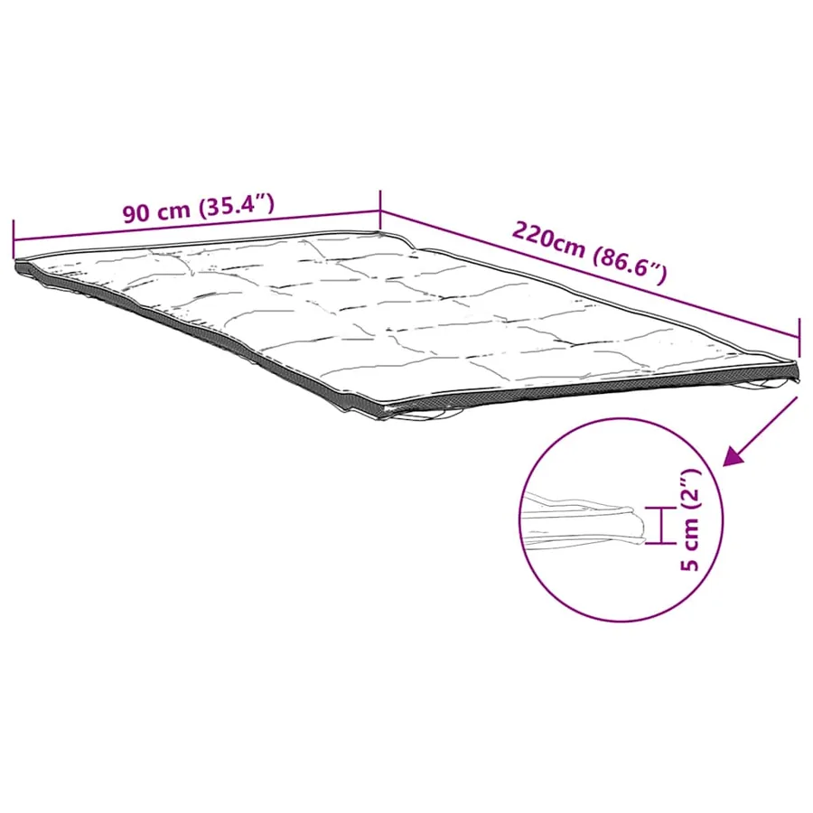 Protège-matelas blanc 90x220 cm - 7