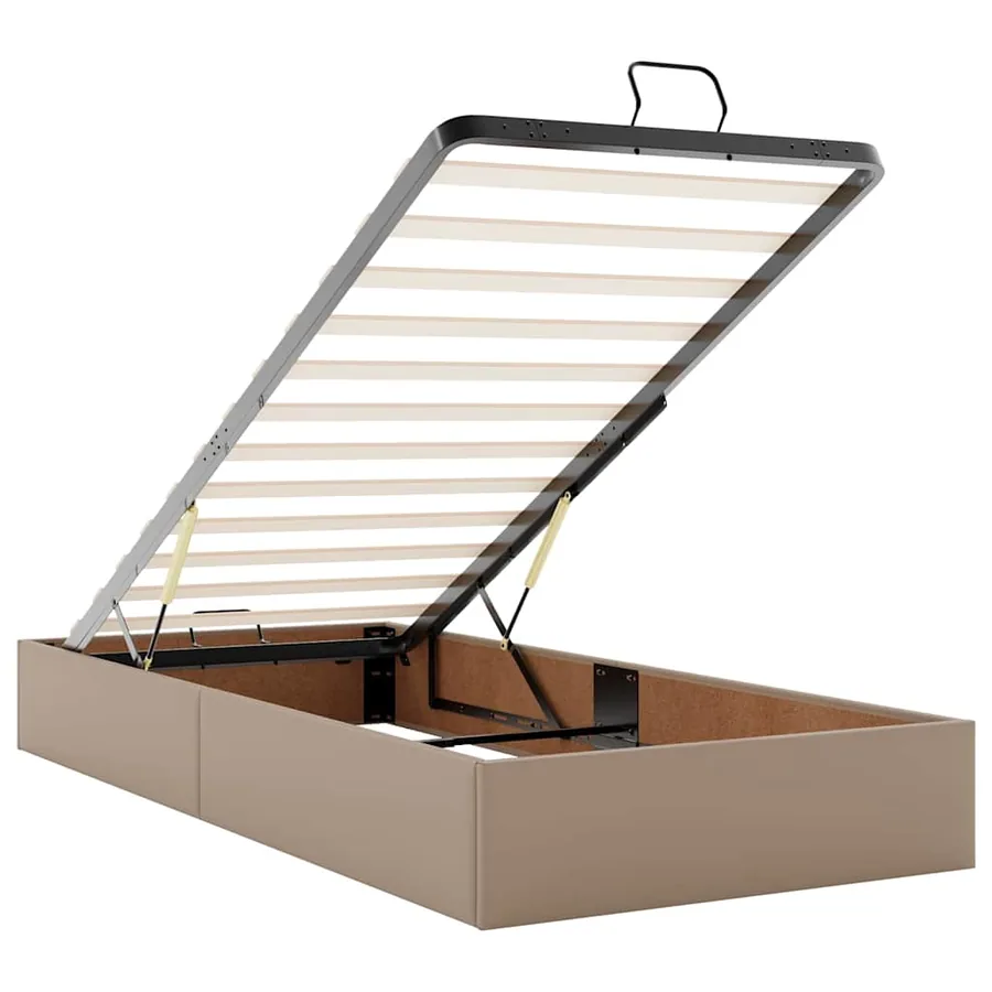 Cadre de lit ottoman sans matelas cappuccino 100x200 cm - 10