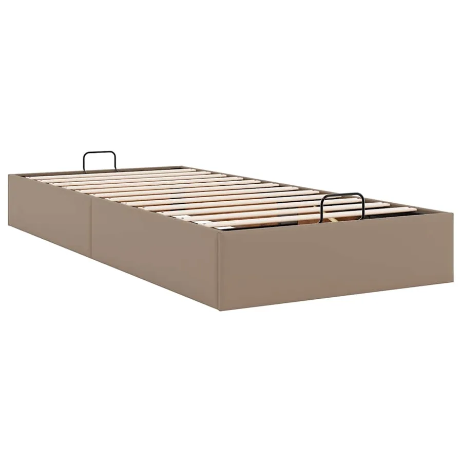 Cadre de lit ottoman sans matelas cappuccino 100x200 cm - 9