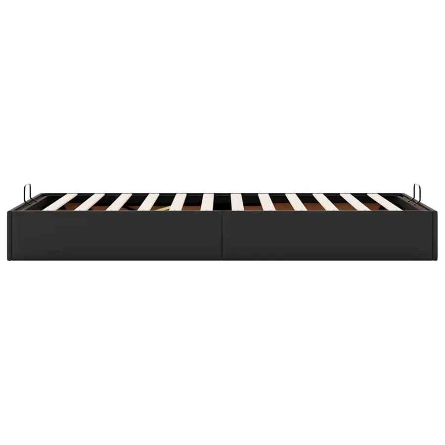 Cadre de lit ottoman sans matelas noir 80x200 cm similicuir - 7
