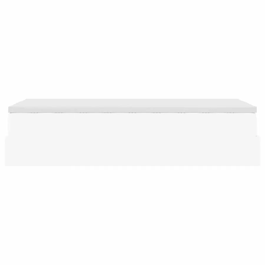 Cadre de lit ottoman avec matelas blanc 90x200 cm similicuir - 9