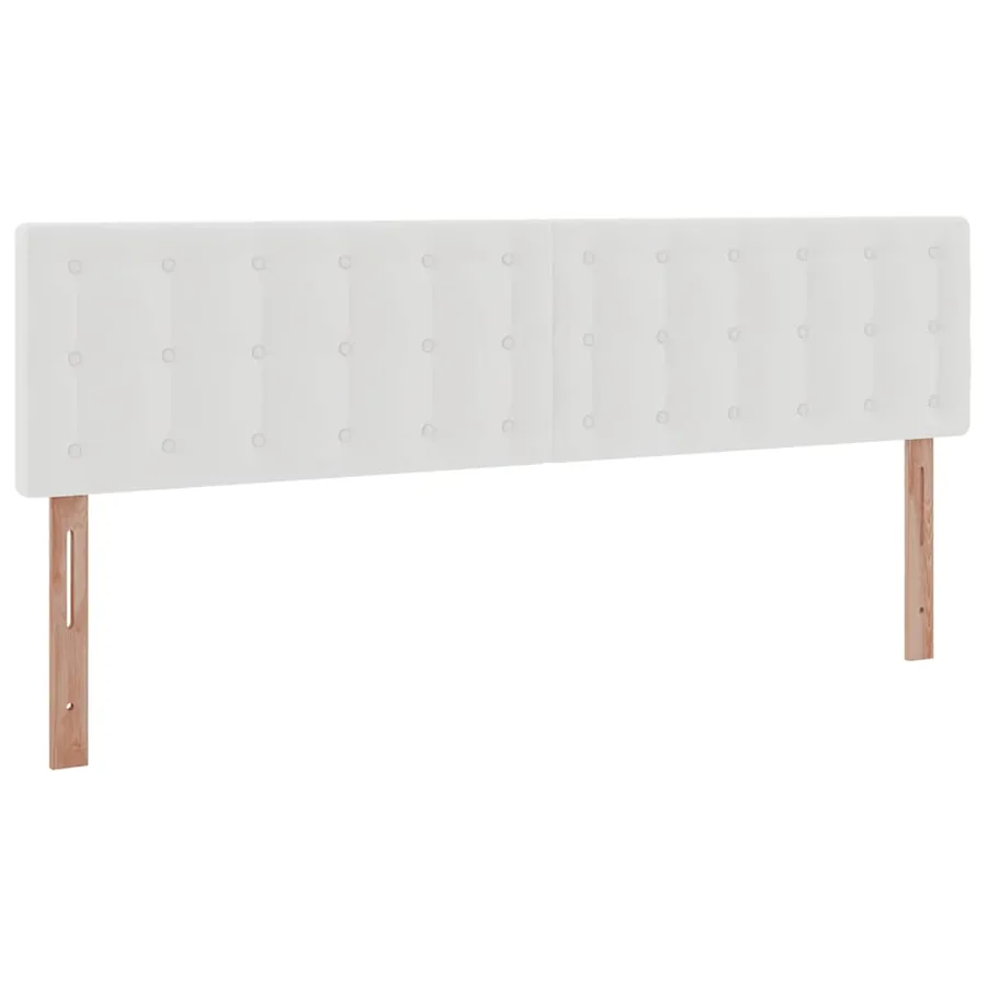 Cadre de lit ottoman avec matelas blanc 160x200 cm similicuir - 9