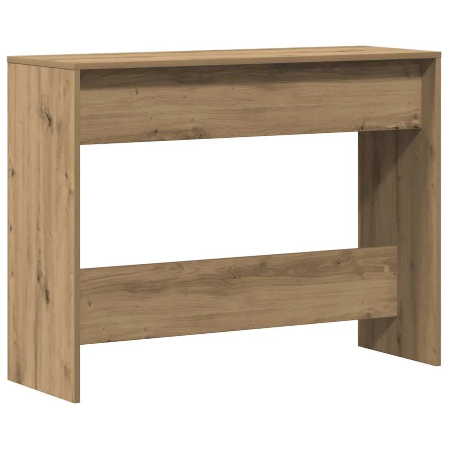 Table console chêne artisanal 100x35x76,5 cm bois d'ingénierie - 7