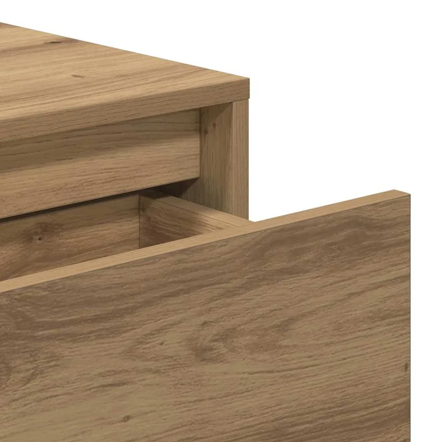 Table console chêne artisanal 100x35x76,5 cm bois d'ingénierie - 8