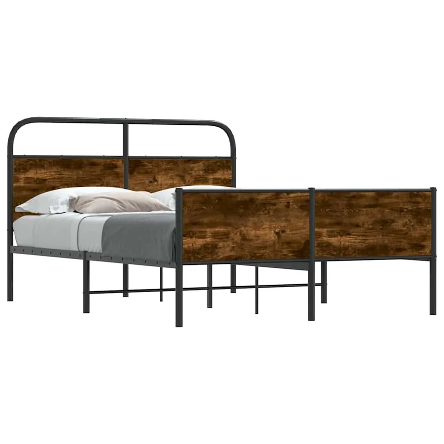 Cadre de lit sans matelas 140x200 cm chêne sonoma - 2