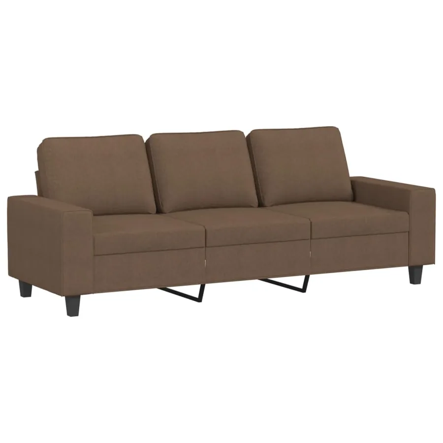Ensemble de canapés 3 pcs marron tissu - 4