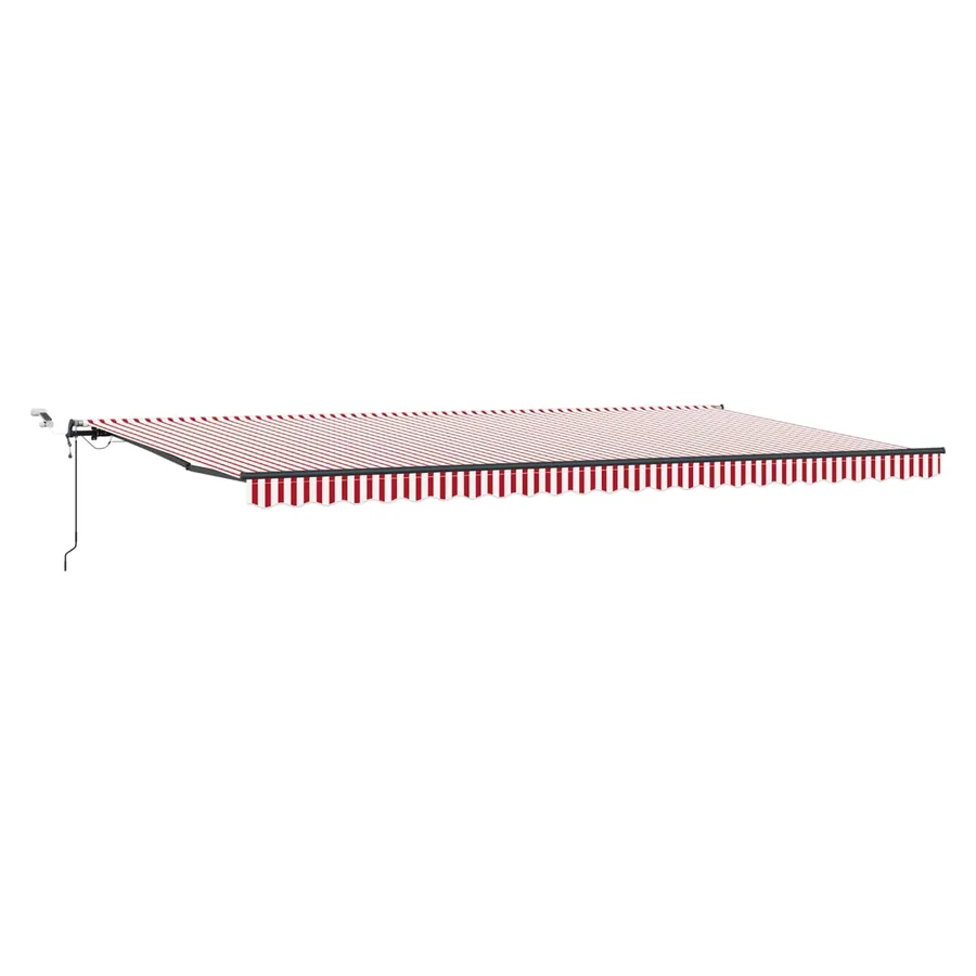 Auvent rétractable Rouge et Blanc 600 × 350 cm Polyester - 2