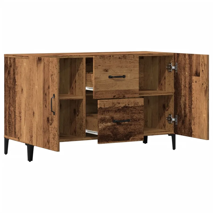 Buffet vieux bois 100x36x60 cm bois d'ingénierie - 6