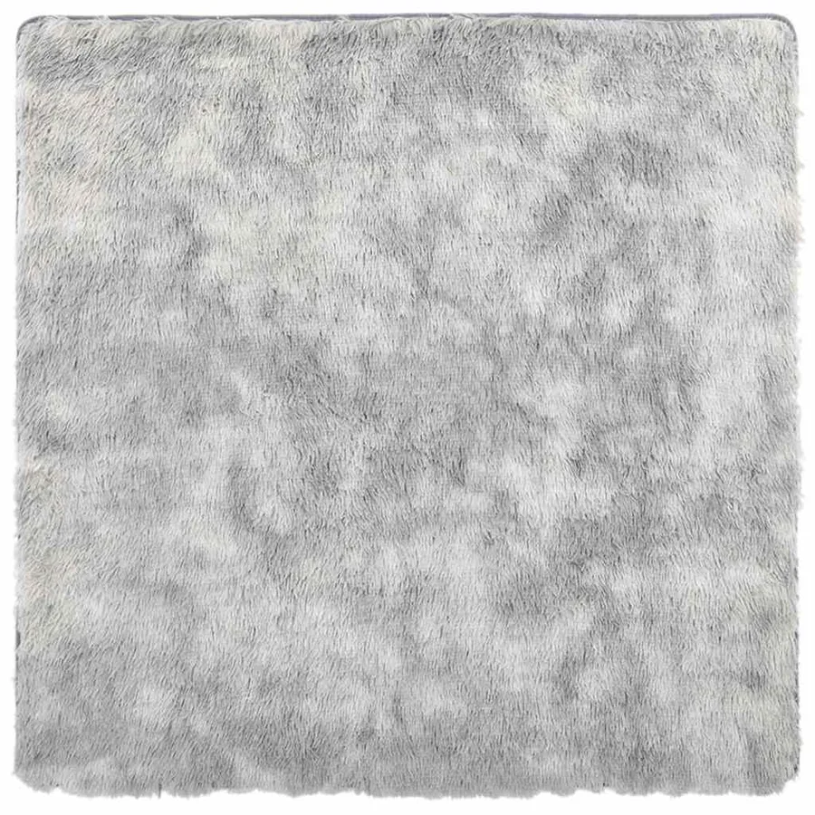Tapis shaggy à poils longs NAVARRA gris argenté 200x200 cm - 2