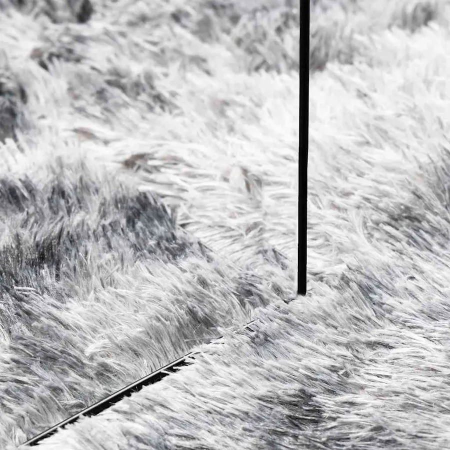 Tapis shaggy à poils longs NAVARRA gris argenté 200x200 cm - 7
