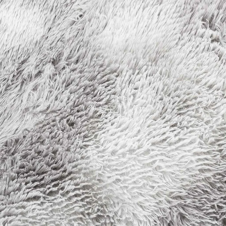 Tapis shaggy à poils longs NAVARRA gris argenté 200x200 cm - 9