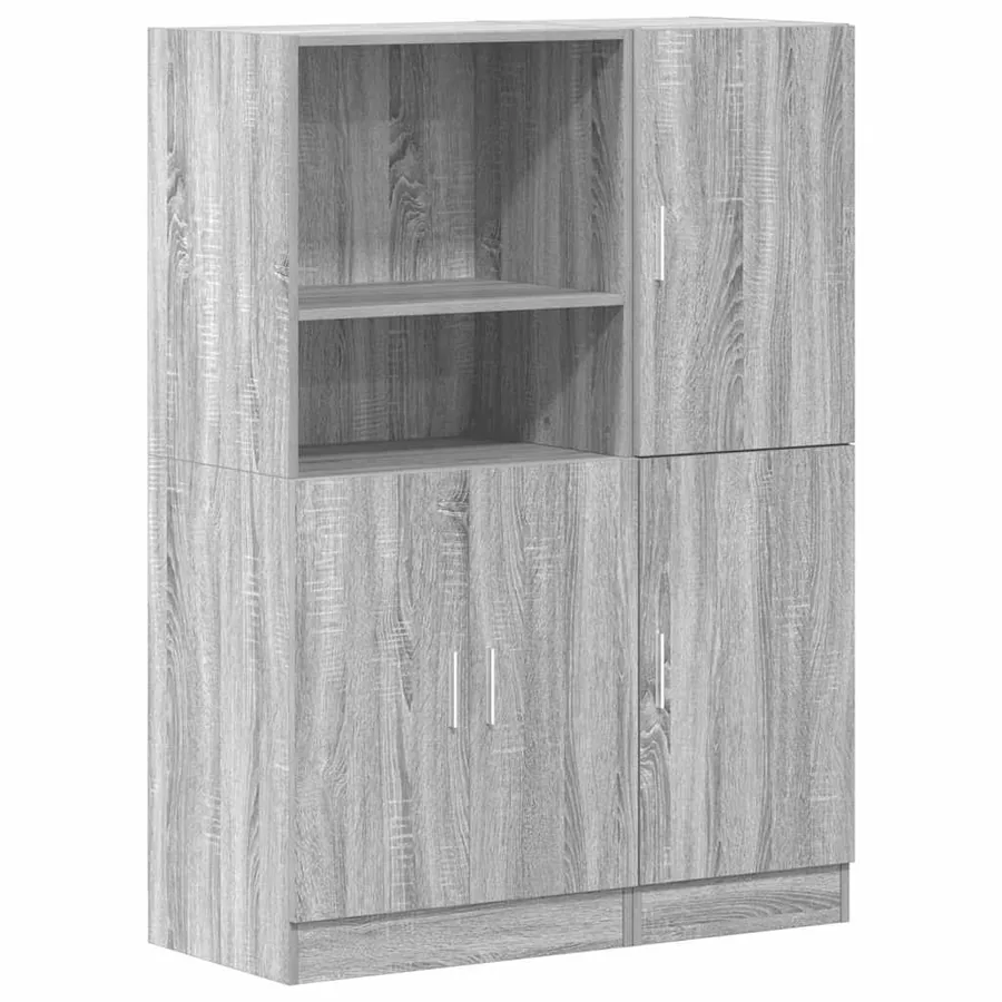 Ensemble d'armoires de cuisine 2pcs sonoma gris bois ingénierie - 2