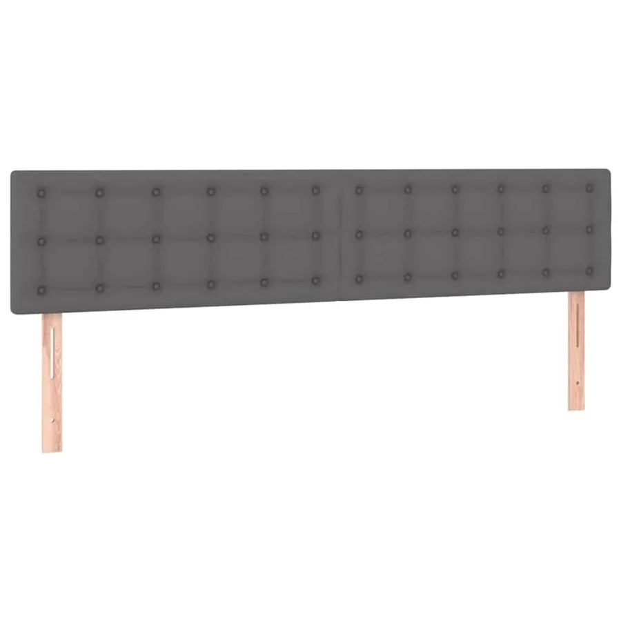 Cadre de lit ottoman avec matelas gris 180x200 cm similicuir - 9