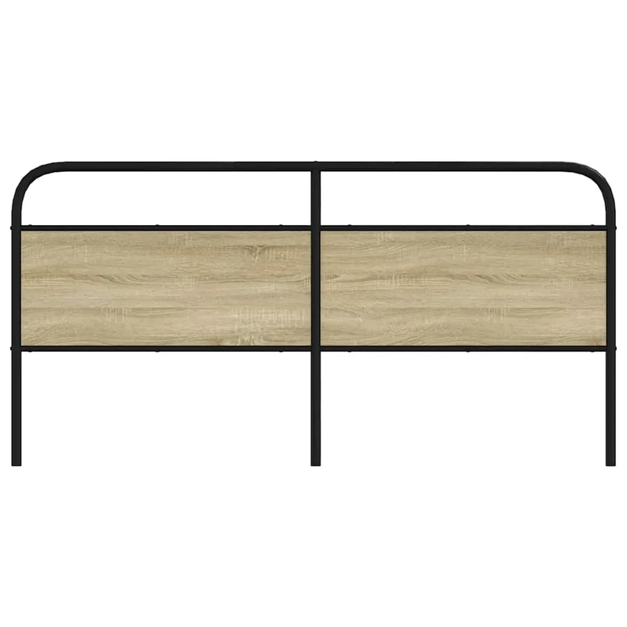 Tête de lit de remplacement chêne sonoma 200 cm acier et bois d'ingénierie - 3