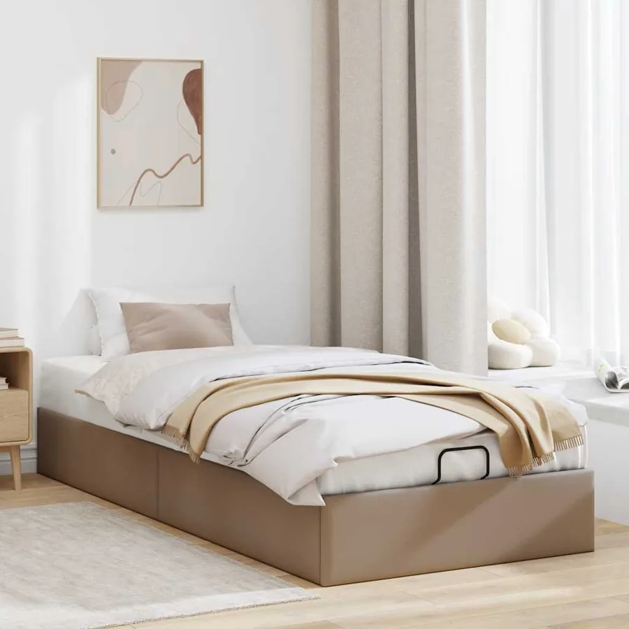 Cadre de lit ottoman sans matelas cappuccino 90x200 cm - 3