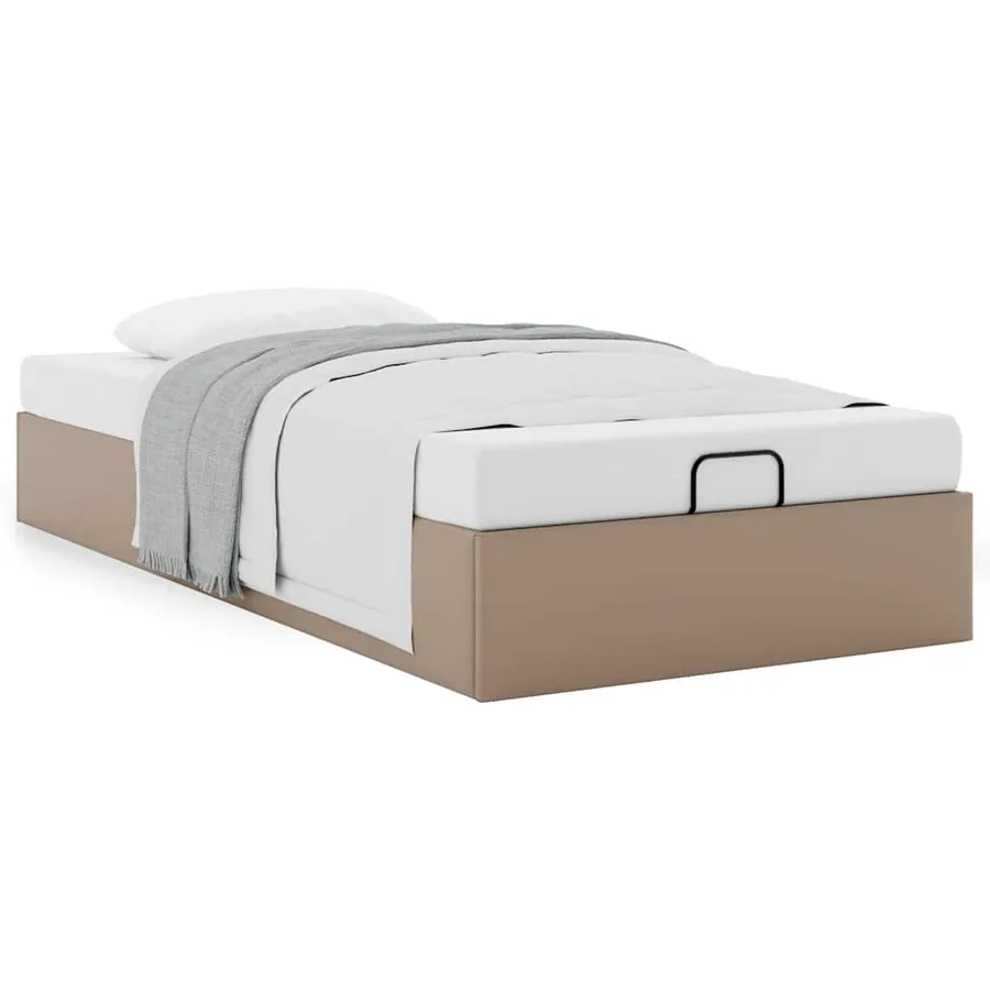 Cadre de lit ottoman sans matelas cappuccino 90x200 cm - 4