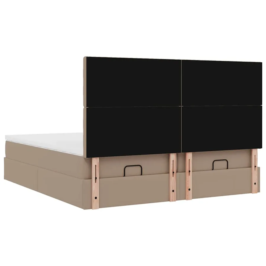 Lit ottoman avec matelas & LED Cappuccino 180x200cm similicuir - 13