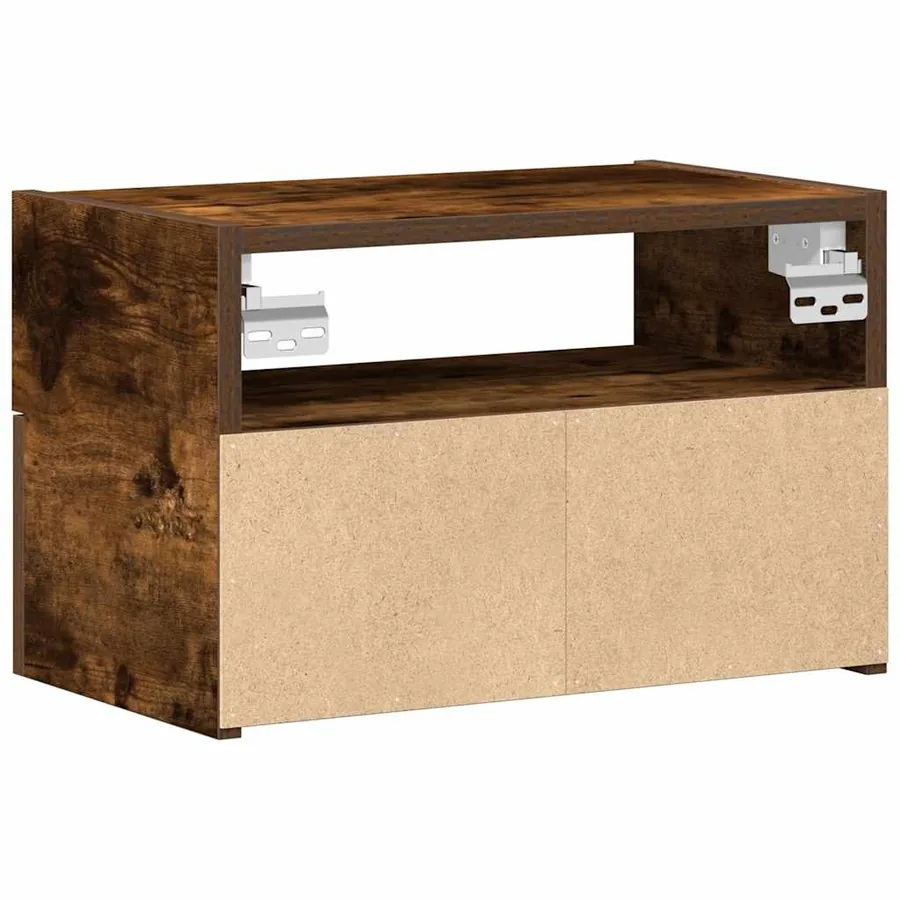 Tables de chevet murales 2 pcs Chêne fumé 45x26x28,5 cm - 7
