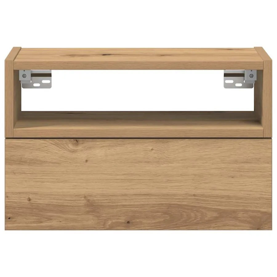 Tables de chevet murales 2 pcs chêne artisanal 45x26x28,5 cm - 4