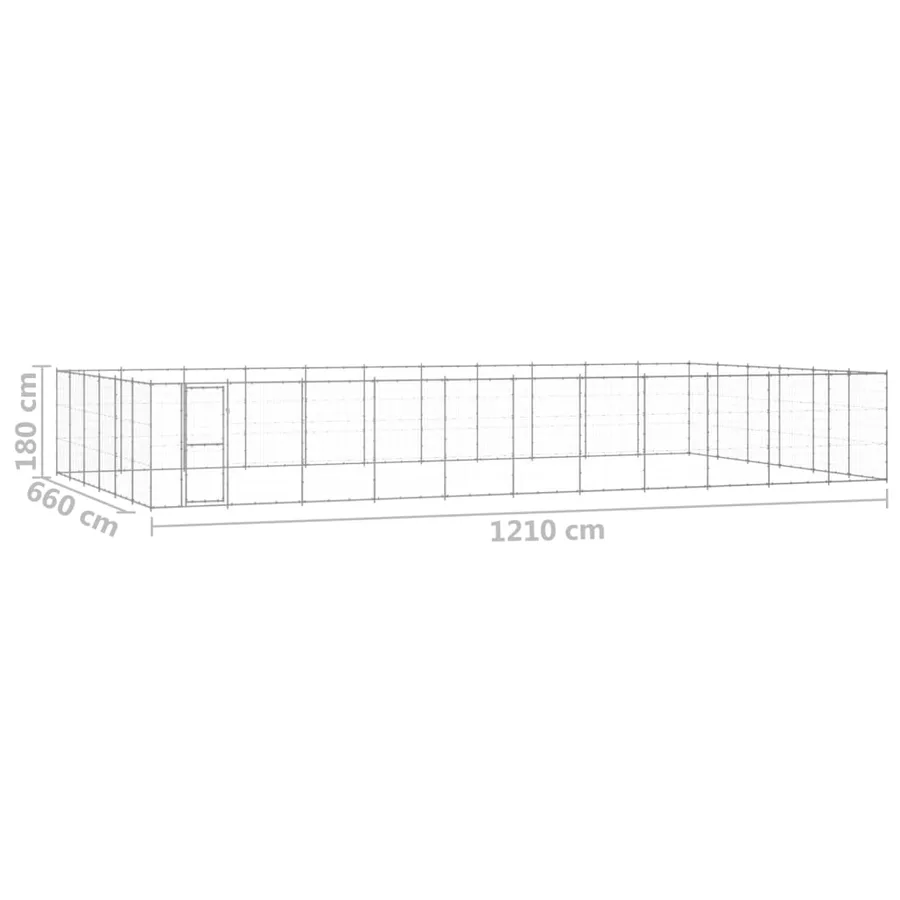 Chenil extérieur Acier galvanisé 79,86 m² - 6