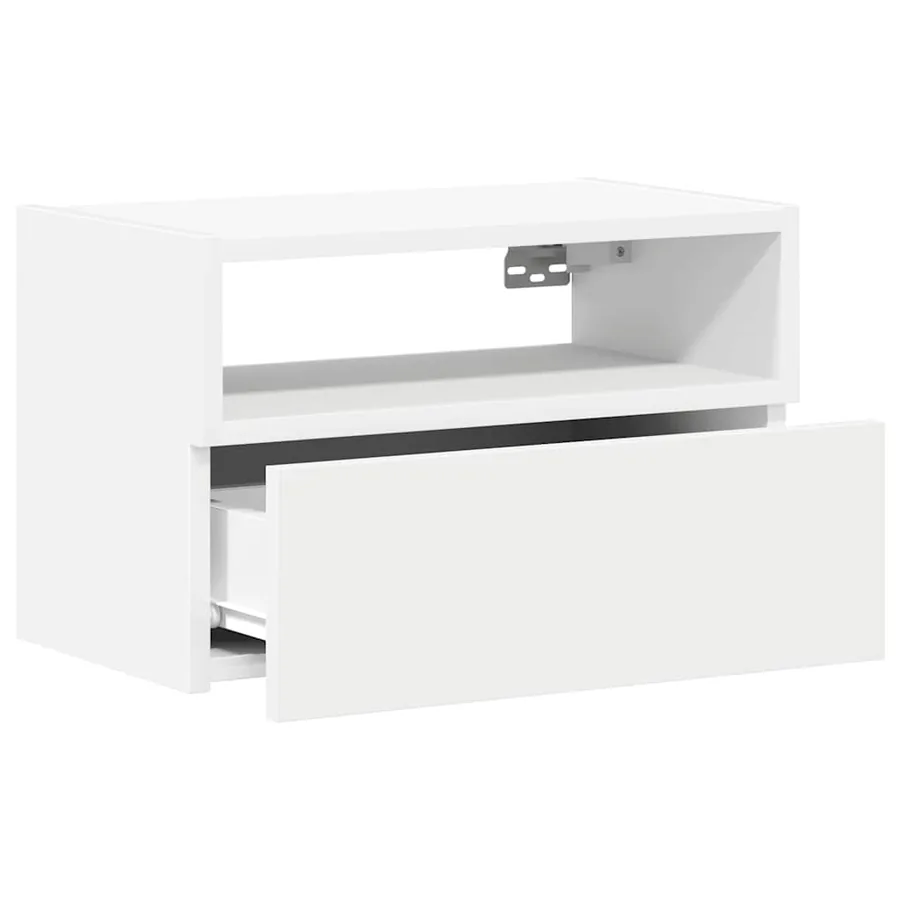Tables de chevet murales 2 pcs blanc 45x26x28,5 cm - 5