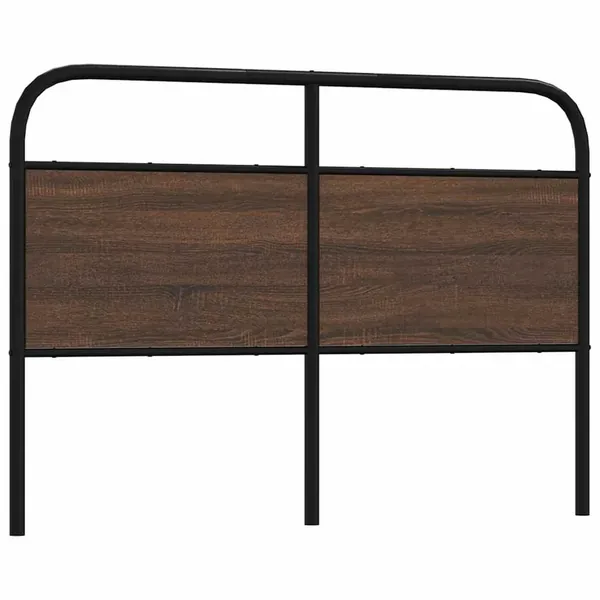 Tête de lit de remplacement chêne marron 135 cm acier et bois d'ingénierie