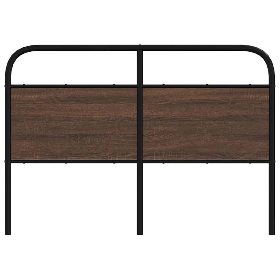 Tête de lit de remplacement chêne marron 135 cm acier et bois d'ingénierie - 3