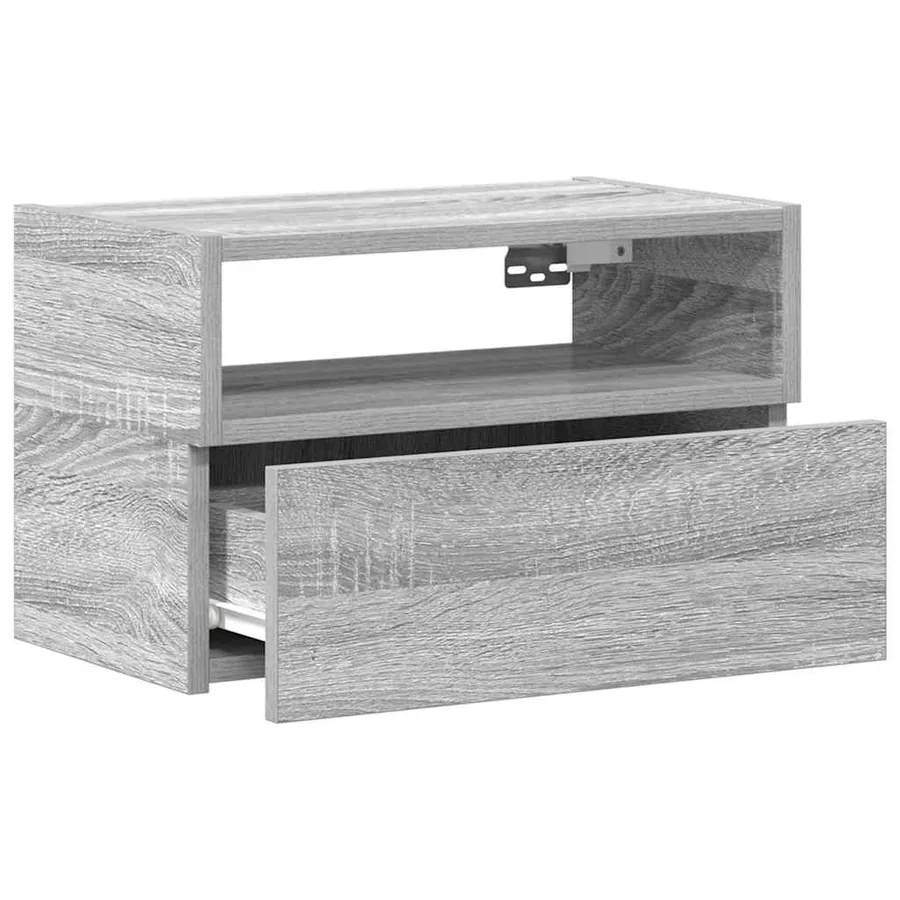 Tables de chevet murales 2 pcs sonoma gris 45x26x28,5 cm - 5