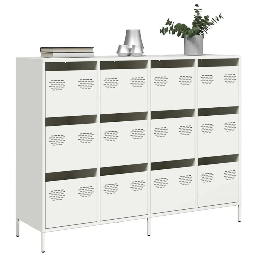 Buffet blanc 135x39x103,5 cm acier laminé à froid