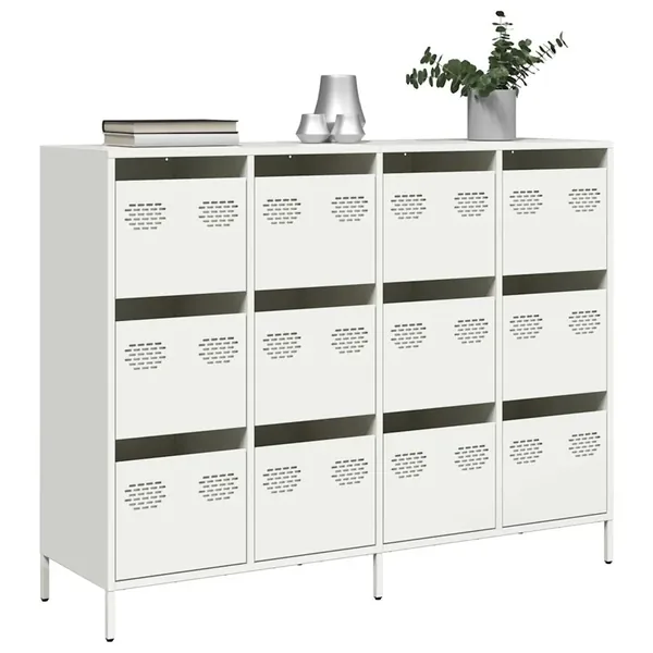 Buffet blanc 135x39x103,5 cm acier laminé à froid