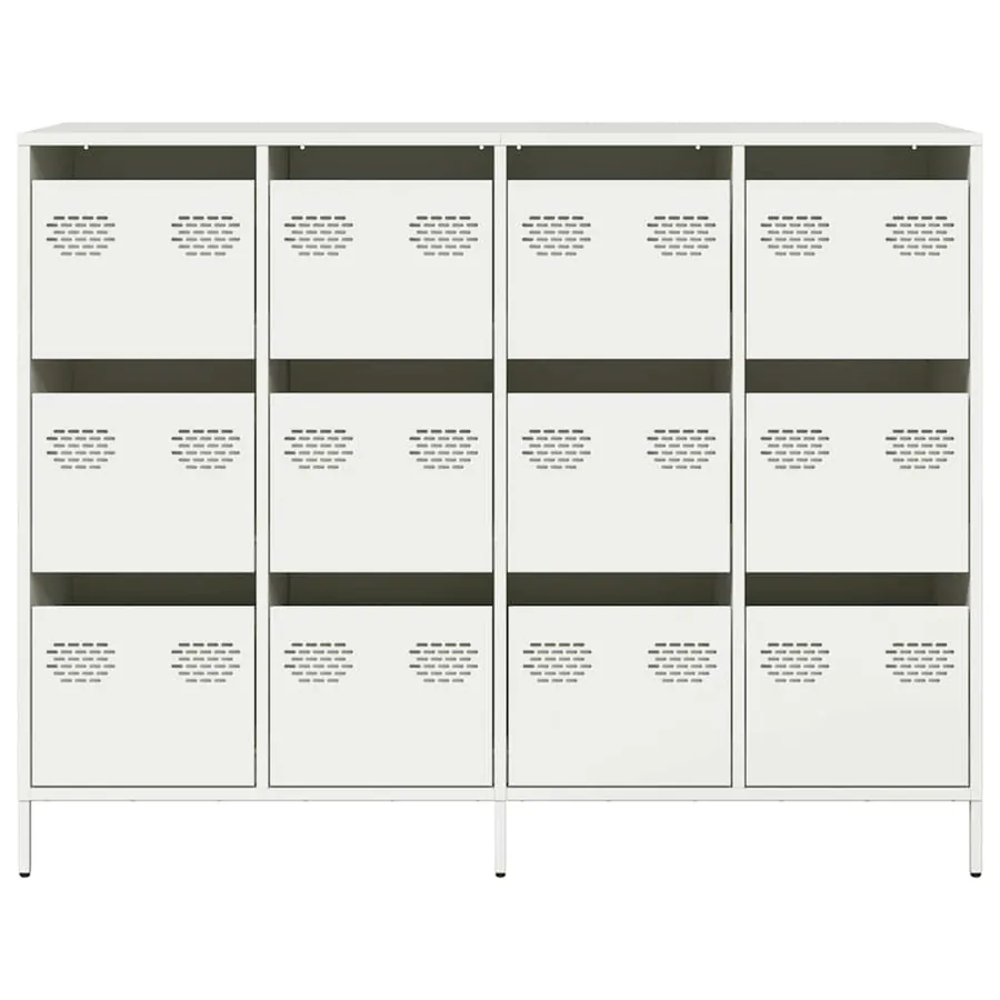 Buffet blanc 135x39x103,5 cm acier laminé à froid - 5