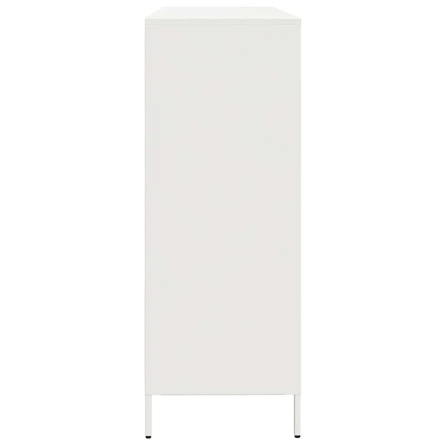 Buffet blanc 135x39x103,5 cm acier laminé à froid - 6