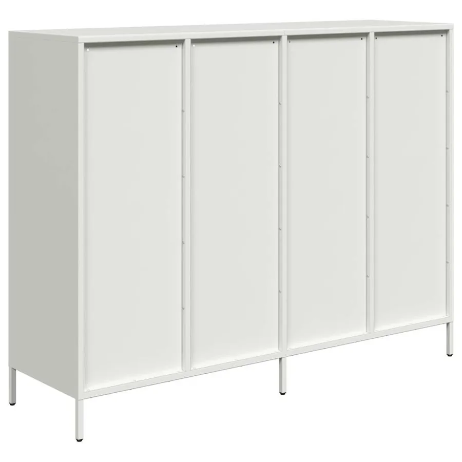 Buffet blanc 135x39x103,5 cm acier laminé à froid - 7