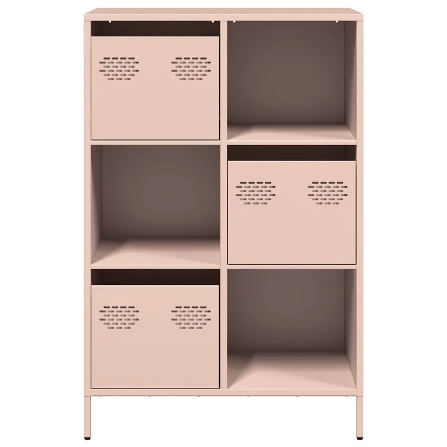 Buffet haut rose 68x39x103,5 cm acier - 5