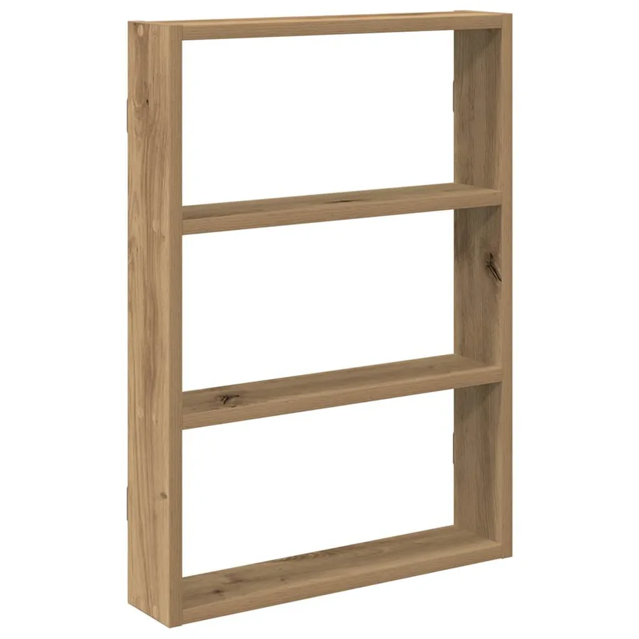 Étagère murale chêne artisanal 43x9x60 cm bois d'ingénierie - 2