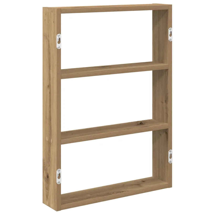 Étagère murale chêne artisanal 43x9x60 cm bois d'ingénierie - 6