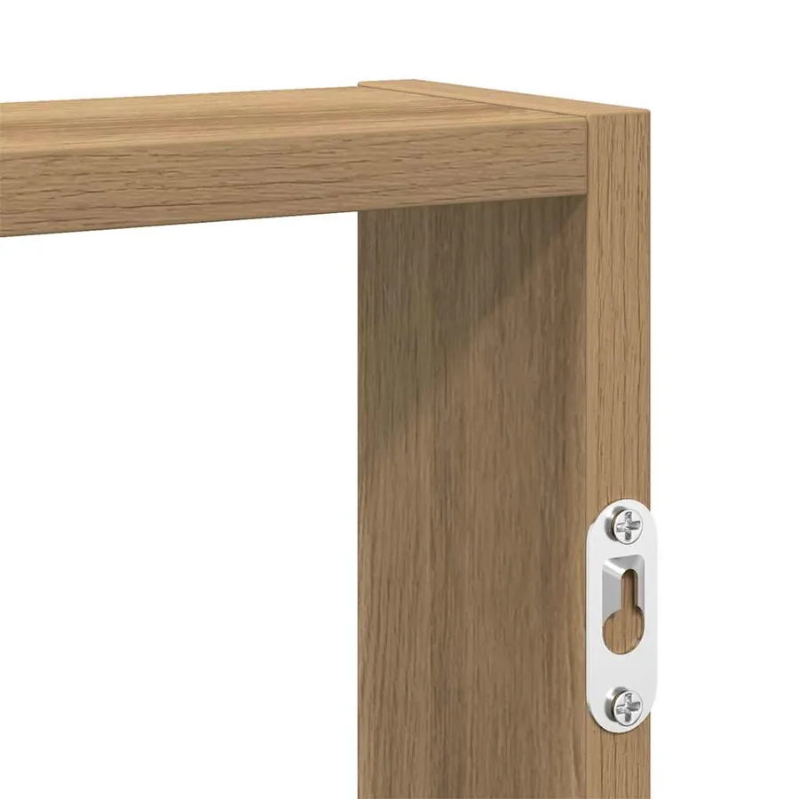 Étagère murale chêne artisanal 43x9x60 cm bois d'ingénierie - 7