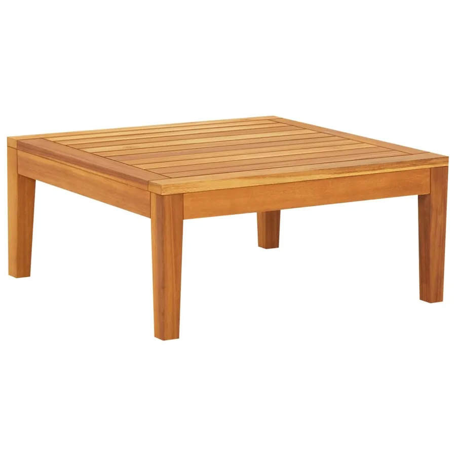 Salon de jardin 4 pcs avec coussins blanc crème Bois d'acacia - 7