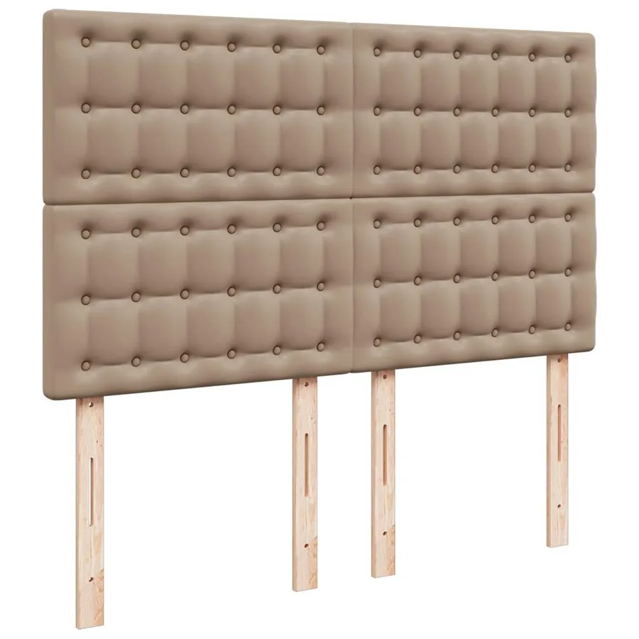 Cadre de lit ottoman et matelas cappuccino 140x200cm similicuir - 9