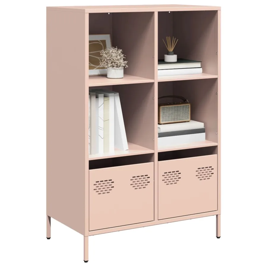 Buffet haut rose 68x39x103,5 cm acier