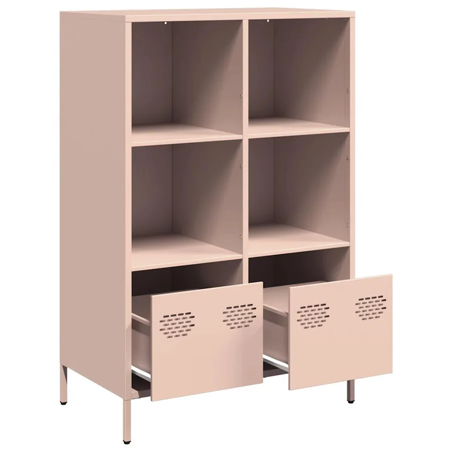 Buffet haut rose 68x39x103,5 cm acier - 4