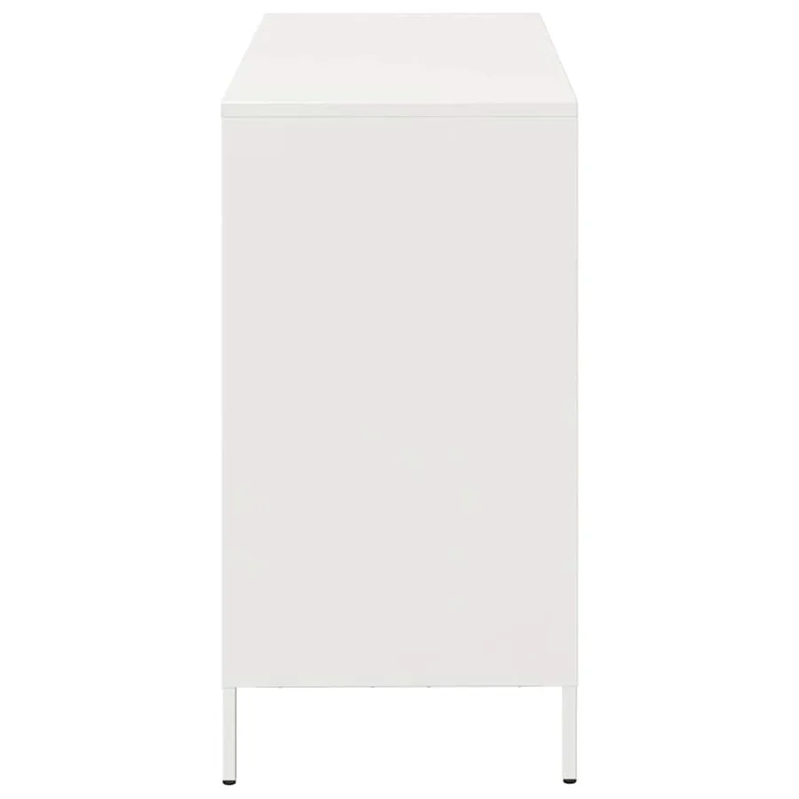 Buffet blanc 101,5x39x73,5 cm acier laminé à froid - 6