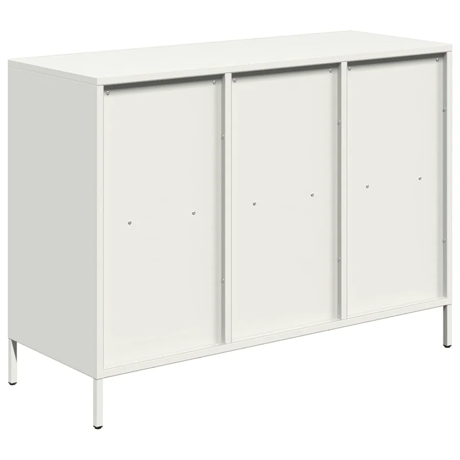 Buffet blanc 101,5x39x73,5 cm acier laminé à froid - 7