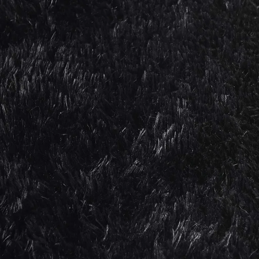 Tapis shaggy à poils longs NAVARRA noir 160x230 cm polyester - 9