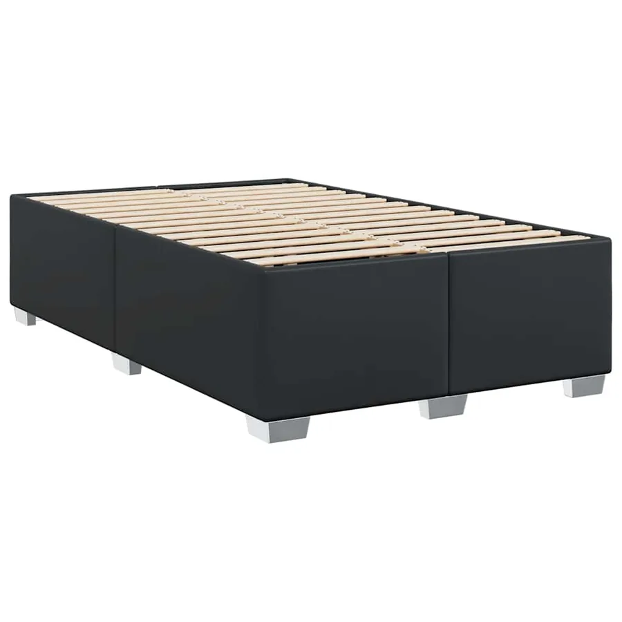 Cadre de lit sans matelas noir similicuir - 3