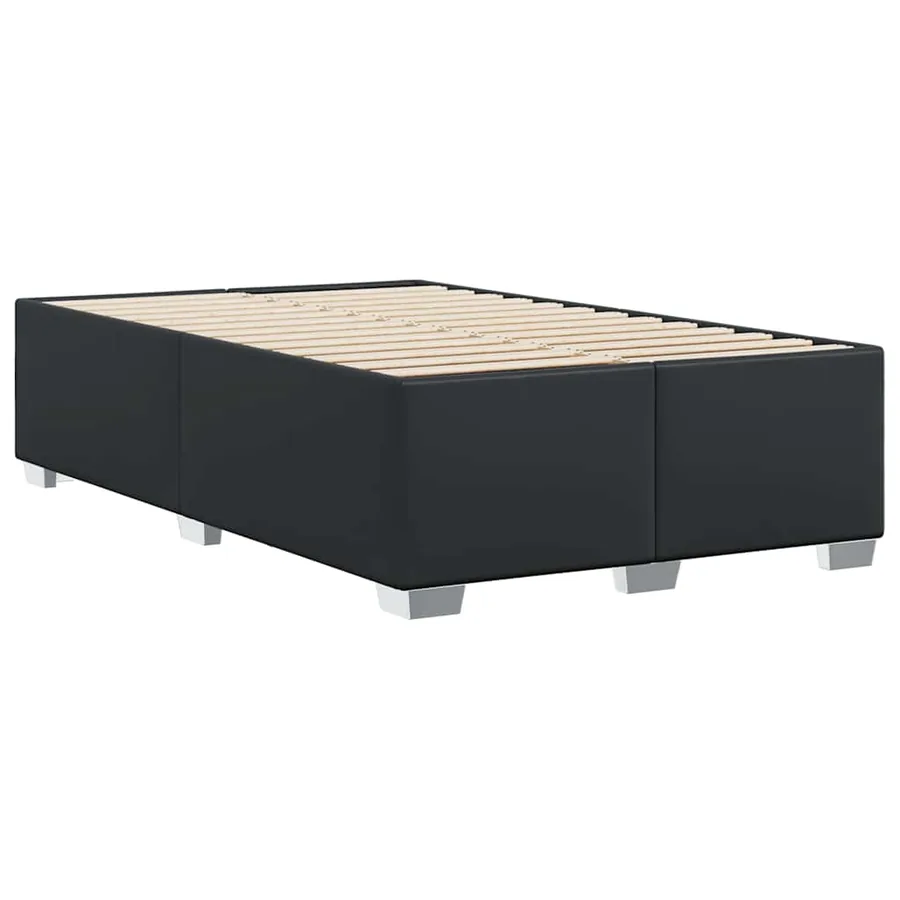 Cadre de lit sans matelas noir similicuir - 6